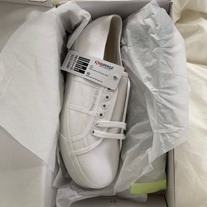 Superga platform white sneakers size 9 brand new with tags
